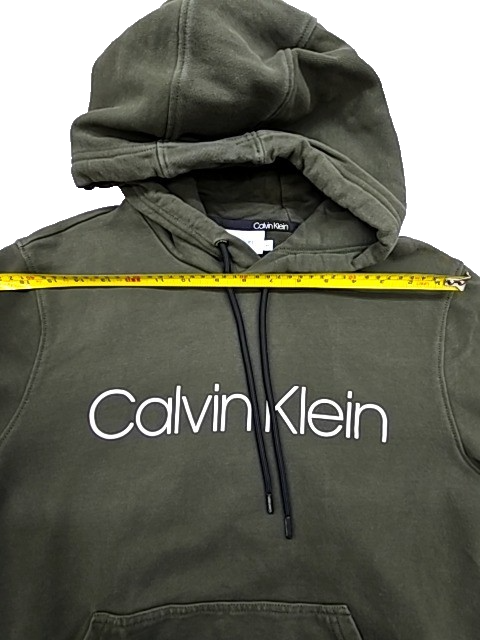 Calvin Klein Unisex Green Pullover Hoodie Size XS