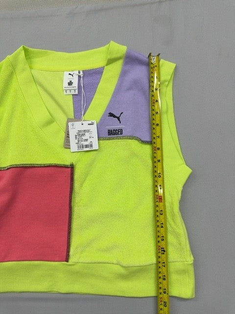 PUMA x Ragged Priest Women's Multicolor Color Block V-Neck Vest S