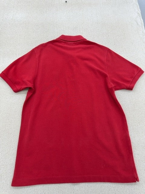 Lacoste L.12.12 Red Cotton Polo Shirt Men M Short Sleeve Croc