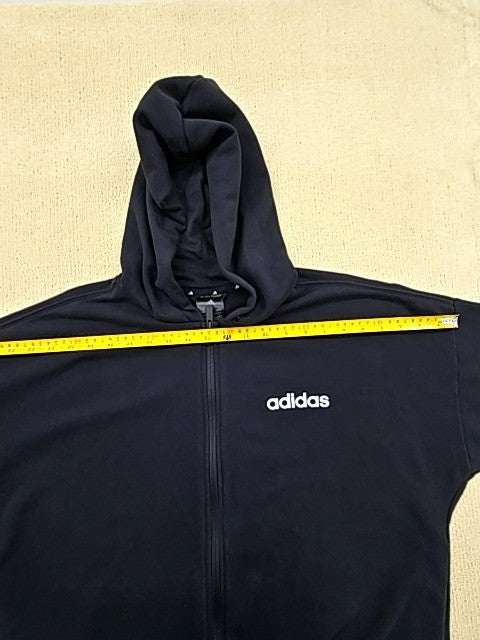 Adidas Men's Full-Zip Fleece Hoodie Black Size L