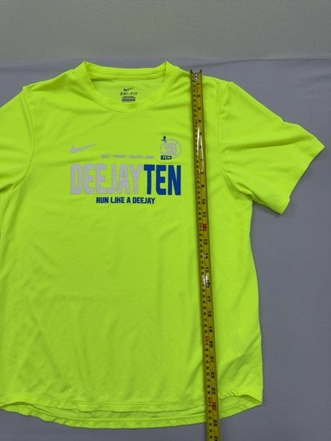 Nike Men's Lime Green Dri-FIT Running T-Shirt S
