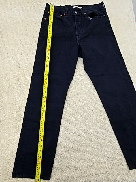 Levi's 501 Unisex Black Straight Leg Jeans 30x28 Mid Rise