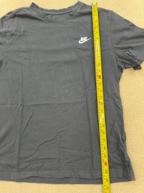 Nike Men's Black Crew Neck Short Sleeve T-Shirt XL Cotton Logo Regular