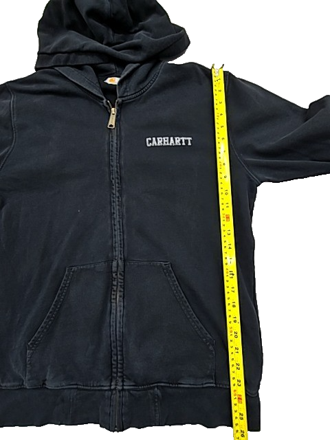 Carhartt Men's Black Hooded College Jacket Size M
