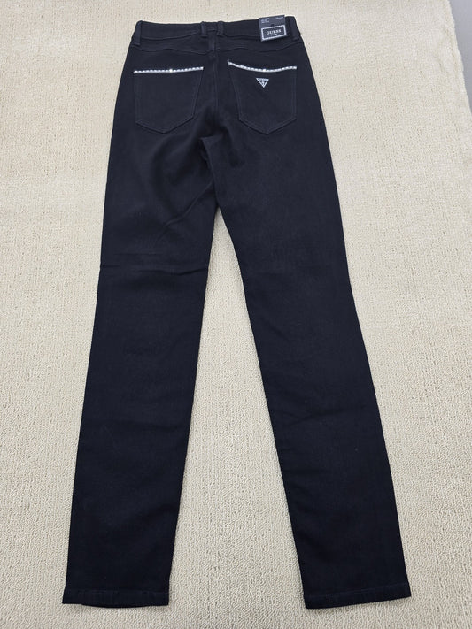 Guess 1981 Skinny High Waist Activewear Pants Black Sz 24