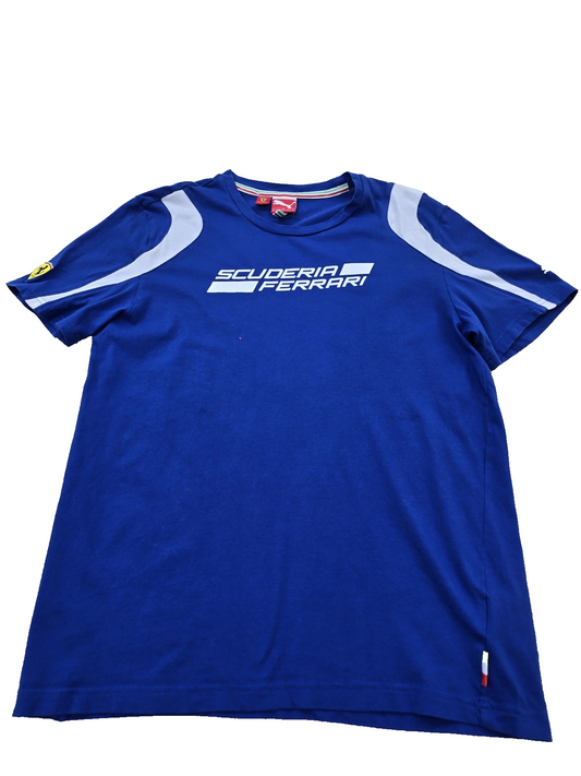Puma Men's Blue T-Shirt – Size S, Cotton