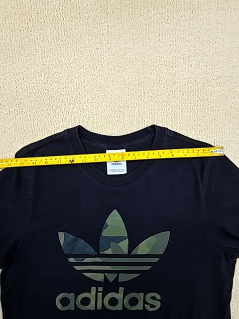 Adidas Men's Black Camo Short Sleeve T-Shirt Cotton Crew Neck M