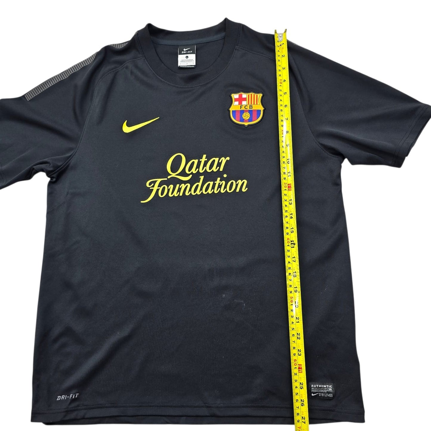 Nike Men's Black FC Barcelona Soccer Jersey L Dri-FIT