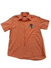 Diesel Men's Orange Short Sleeve Button-Down Shirt Size M Regular