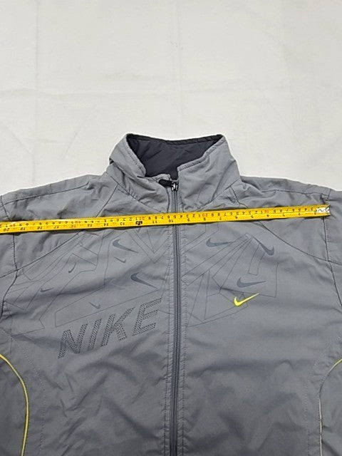 Nike Men's Grey Track Jacket XXL Running Reflective Zipper