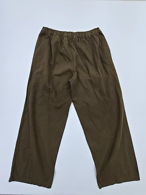 H&M Olive Green Cotton Drawstring Casual Pants L Unisex