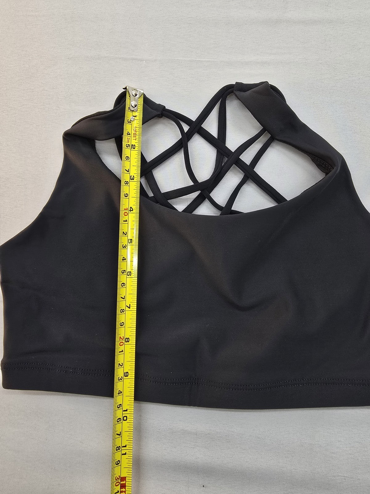 Onzie Crisscross Strappy Black Yoga Sports Bra S USA