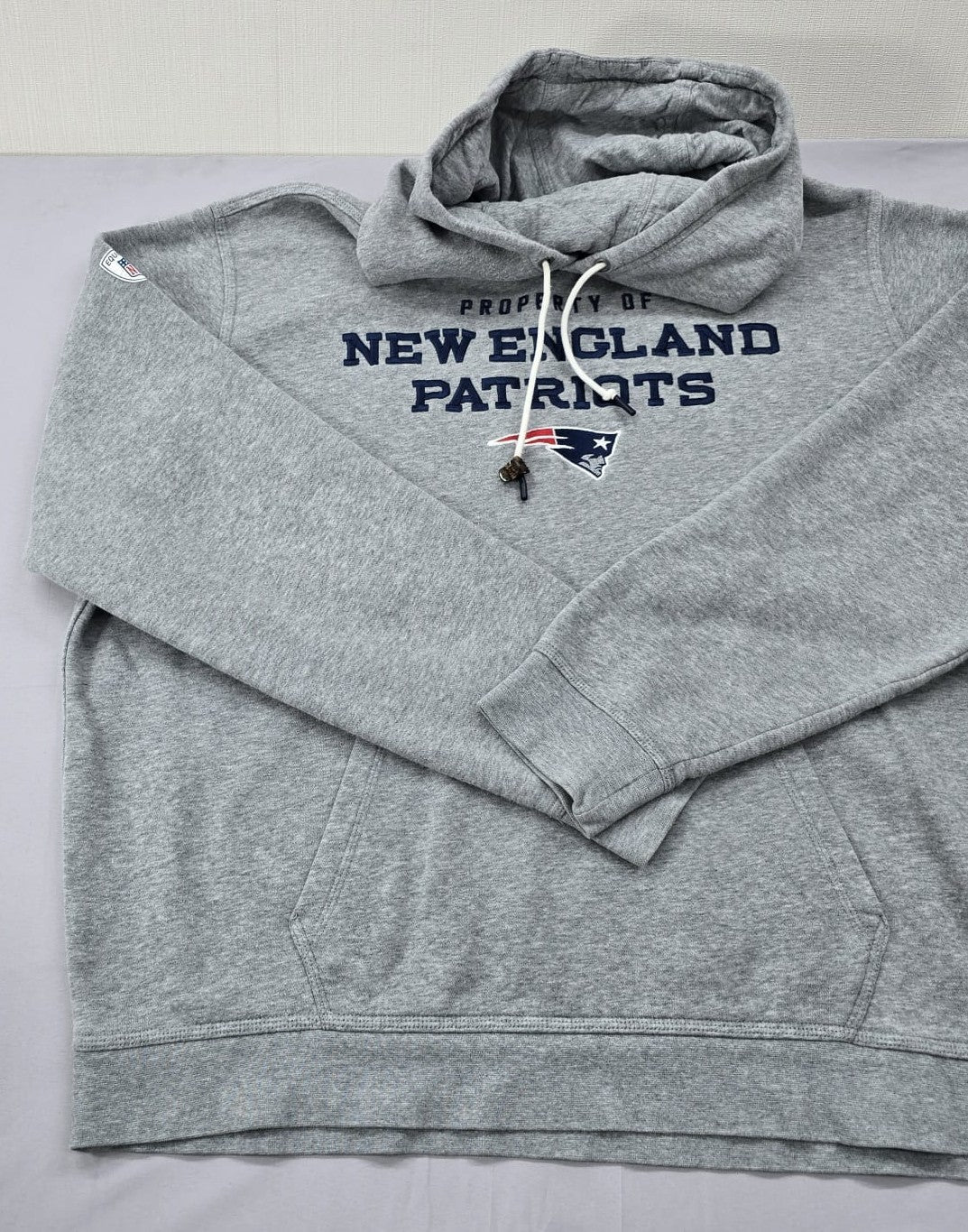 Nike Men's Patriots Heather Gray Pullover Hoodie 2XL NFL Training