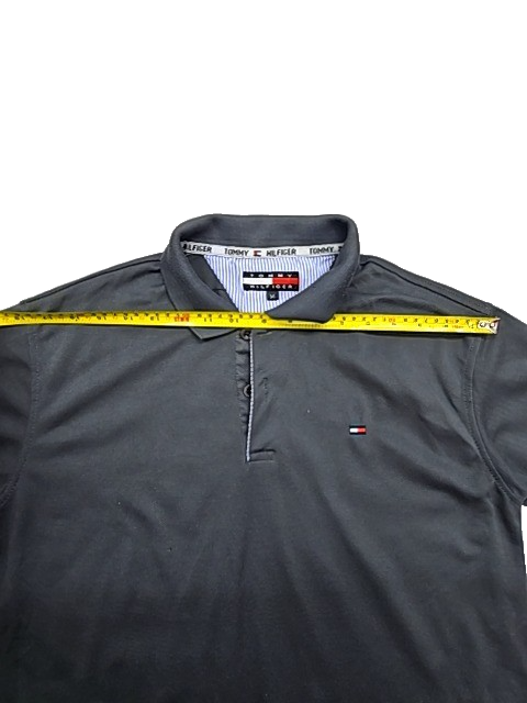 Tommy Hilfiger Men's Grey Polo Shirt Size M Regular Fit Cotton Logo