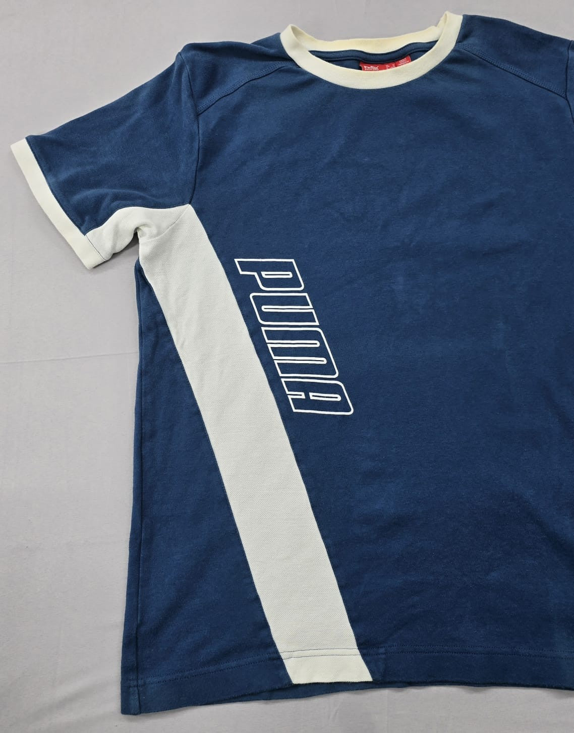 Puma Men's Navy Blue Crew Neck T-Shirt Short Sleeve Size M