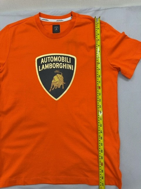 Automobili Lamborghini Orange Men's Short Sleeve Cotton T-Shirt L