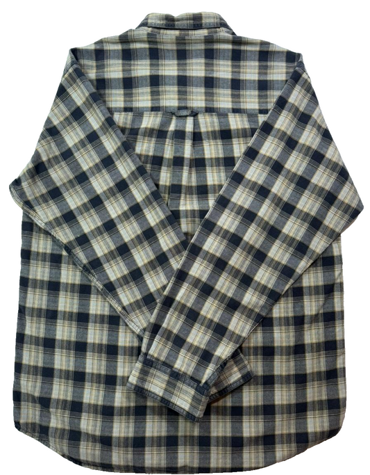 Columbia Men's Long-Sleeve Button-Up Plaid Shirt In A Brown And Beige - Size M