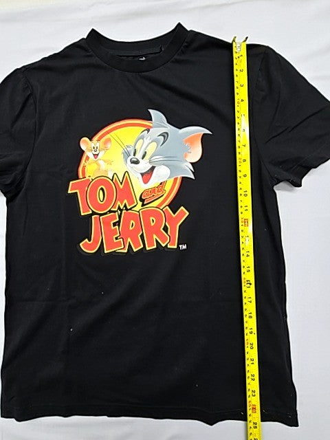 Tom & Jerry Men's Black Graphic T-Shirt Size M Cotton NWT
