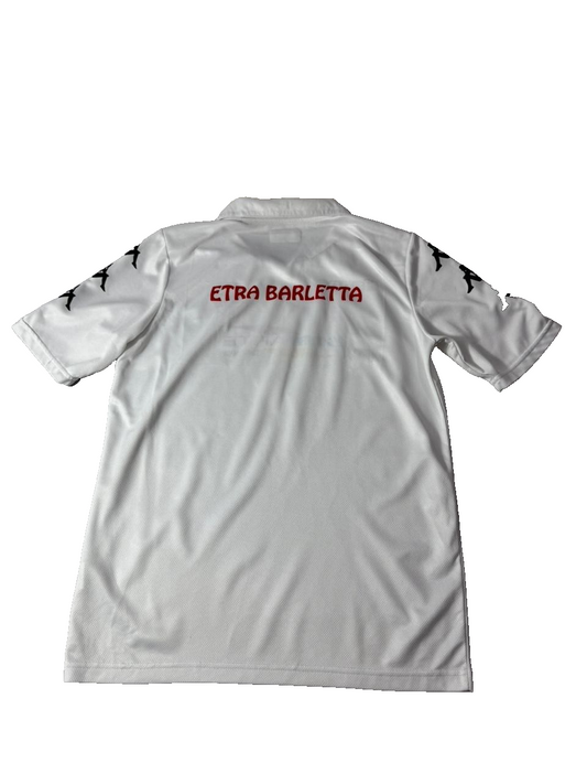 Retro Kappa Men's White Jersey – Size S, Small Etra Barletta 2008, Football – Ref ACAA5