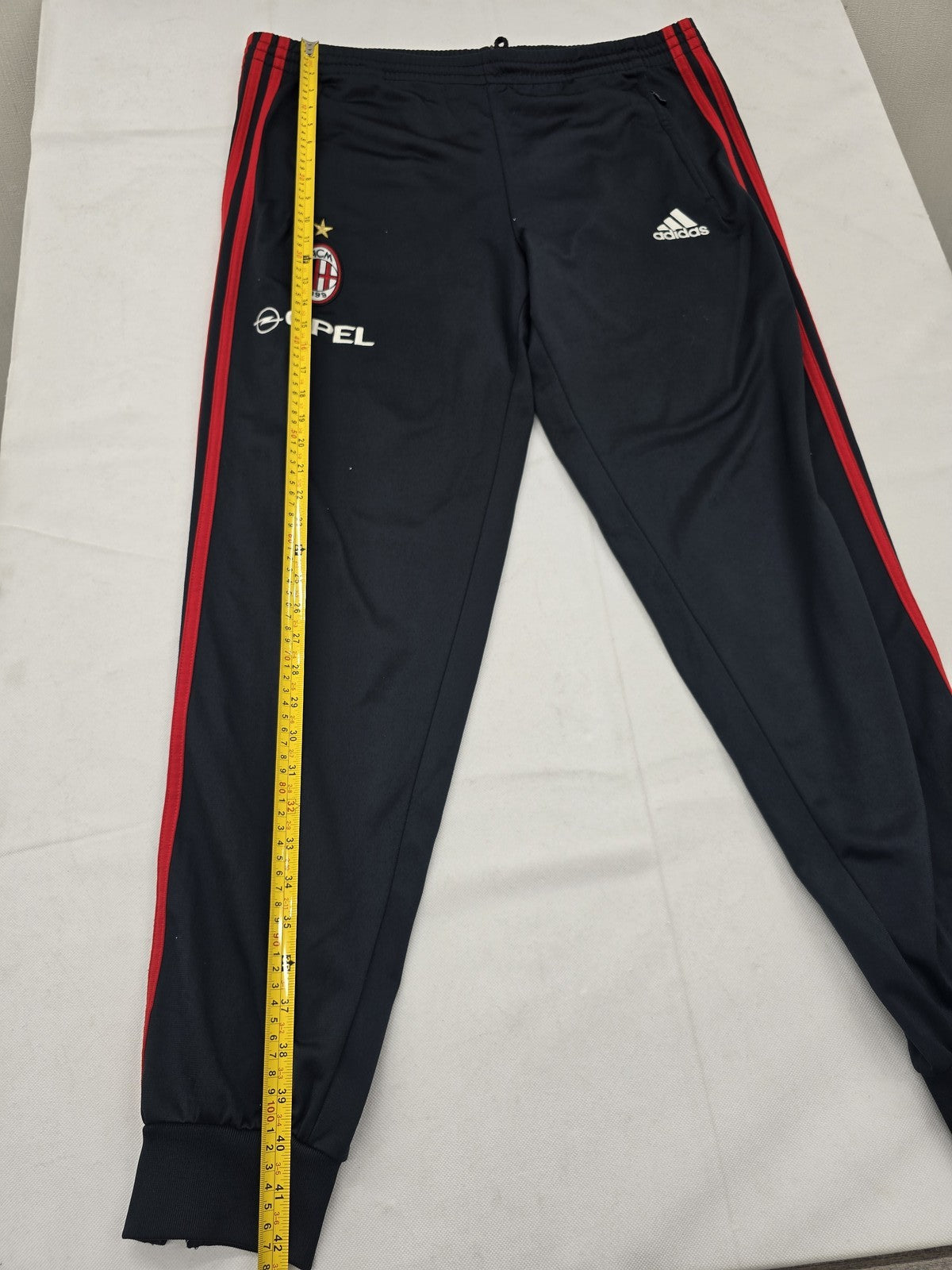 Vintage Adidas AC Milan Black Track Pants Men M Tapered