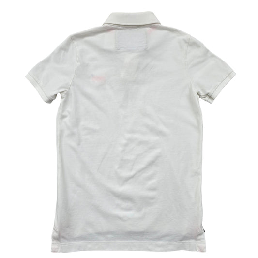 Superdry Classic Polo Shirt Men's L White Cotton Blend Logo Sport