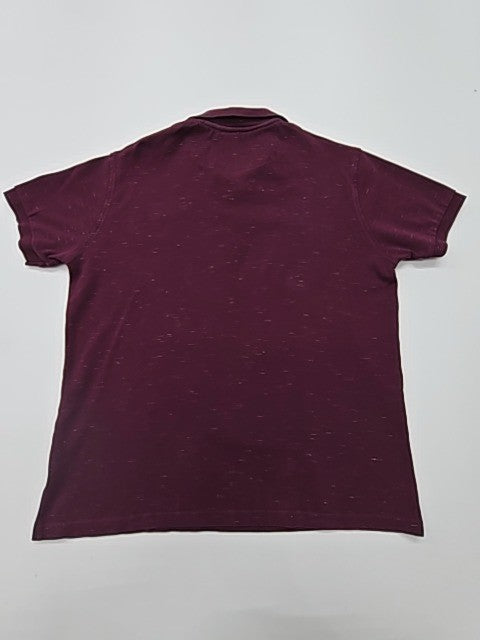 Tommy Hilfiger Men Burgundy Polo Shirt XL Cotton Tagless Solid