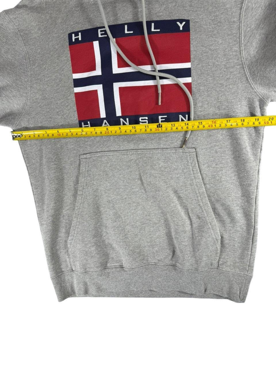 Helly Hansen Logo Hoodie Sweatshirt Grey Size XS Pullover