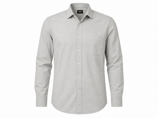 BOSS Men Gray Shirt size 40 product image 2