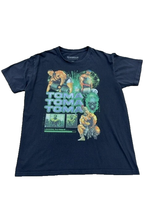 Anabolic Apparel Toma Men's Black T-Shirt – Size M, Oversized, Cotton
