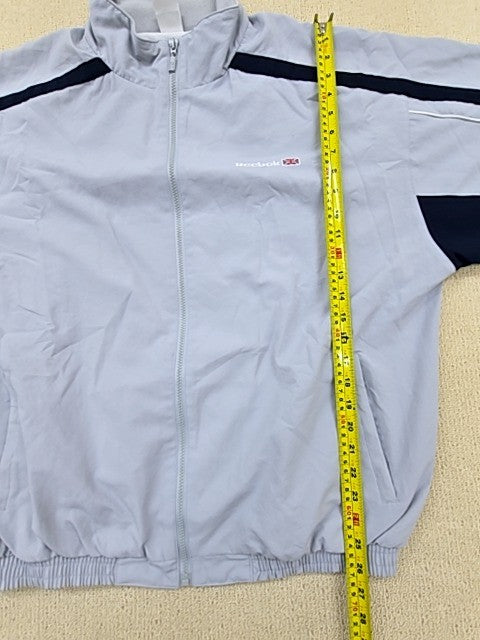 Reebok Men's Grey Track Jacket Size M Full Zip Union Jack