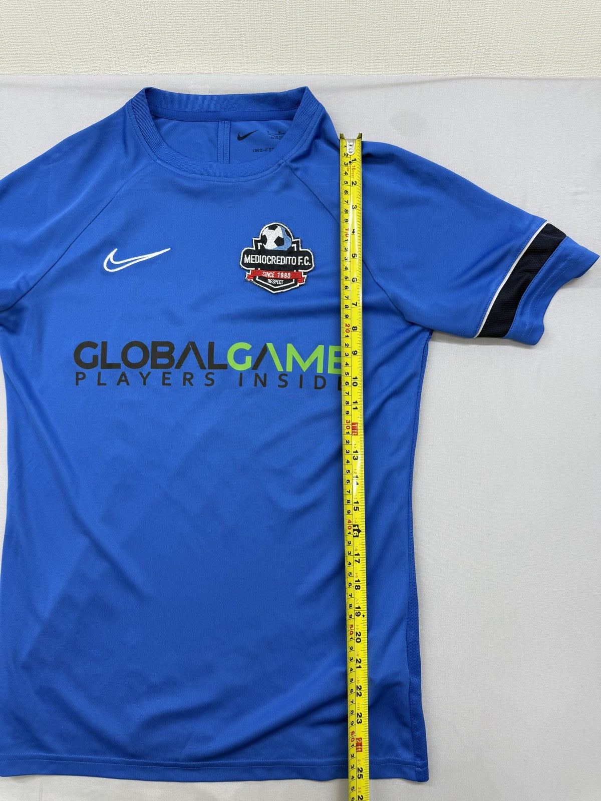 Nike Dri-FIT Blue Soccer Jersey M Short Sleeve Crewneck