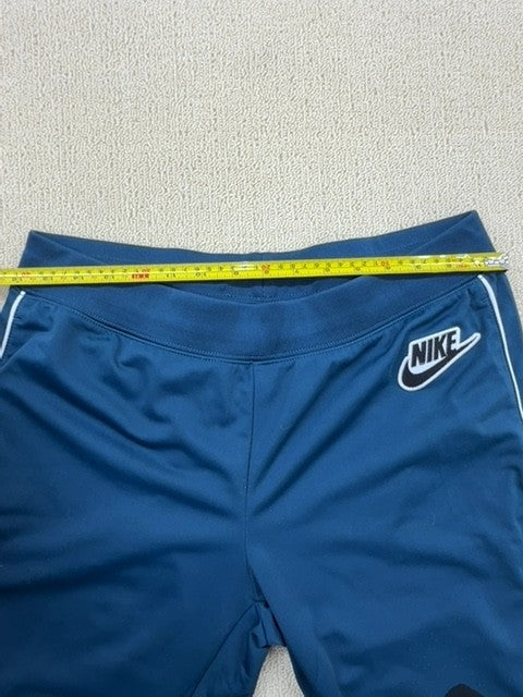 Nike Fleece Joggers Tapered Blue Drawstring Swoosh Unisex L
