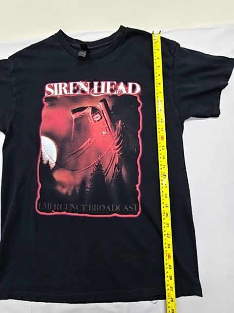Gildan Unisex Siren Head Horror Black T-Shirt Size L Heavy Cotton