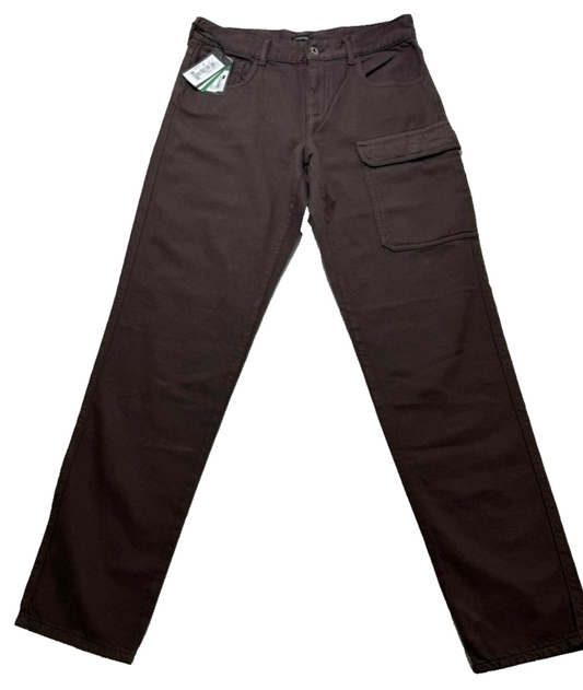 Emporio Armani Men's Brown Jeans – Size S, Straight Leg, Cargo – Ref 093E8