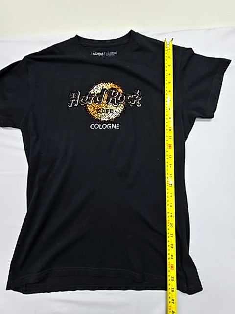 Hard Rock Cafe Women's Black XL Cotton T-Shirt Short Sleeve Crewneck