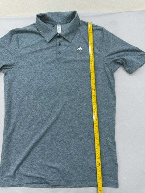 Adidas Men's XL Grey Short Sleeve Polo Button Relax Fit