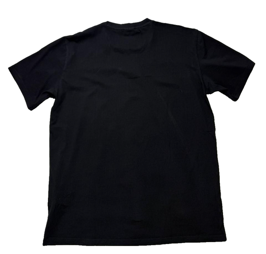 Champion Men's Black T-Shirt Short Sleeve Paint Splatter Logo Tee Casual Top