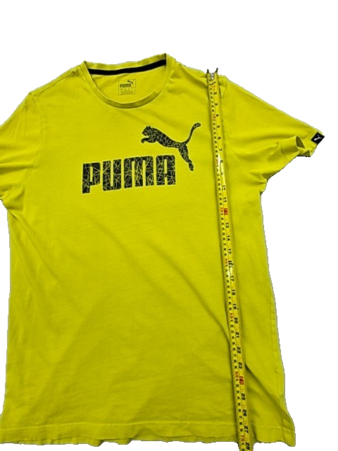 PUMA Men's Yellow Short Sleeve T-Shirt Size L Crewneck