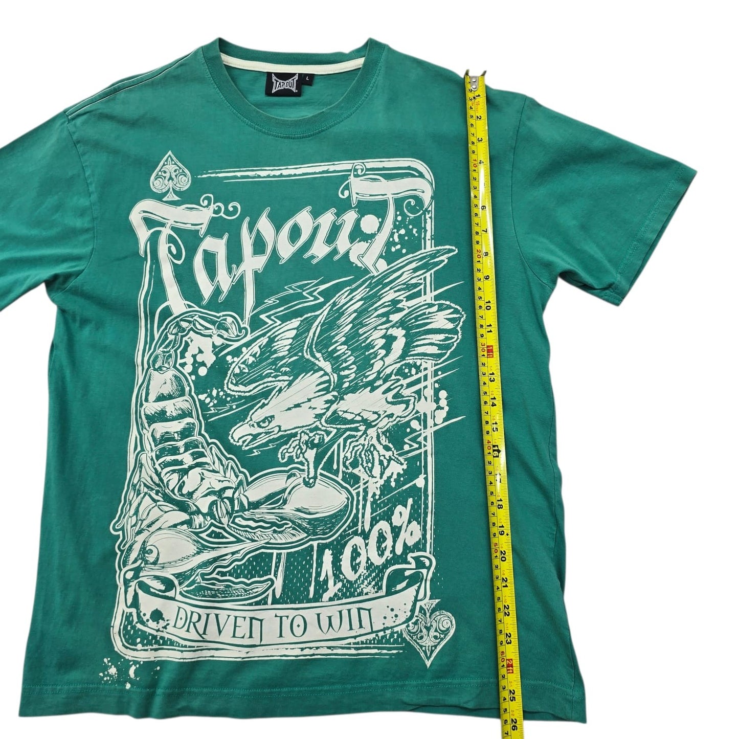 Tapout Men's Green MMA Graphic Print T-Shirt Size L Vintage