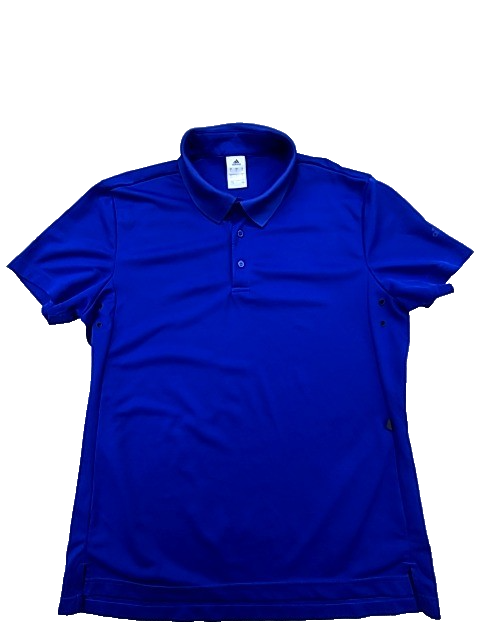 Adidas Women's Blue Polo Shirt – Size L, Short Sleeve