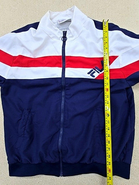 Fila Men's Navy Track Jacket Size L Color Block Archive Revival