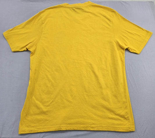 Fila Men's Yellow T-Shirt – Size XL, Logo, Short Sleeve