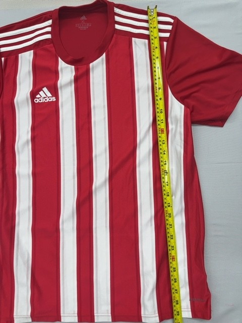 Adidas Striped 24 Jersey XL White/Red AeroReady Primegreen