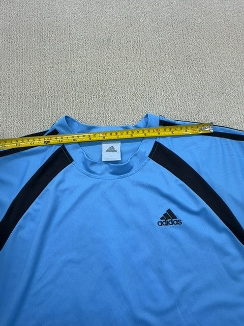 Adidas Blue Crewneck Jersey Short Sleeve Unisex L