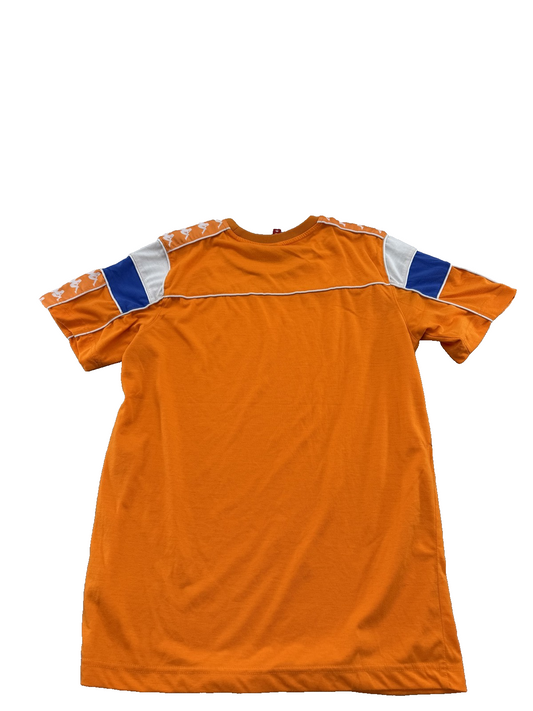 Kappa Men's Orange T-Shirt – Size M, Logo, Striped