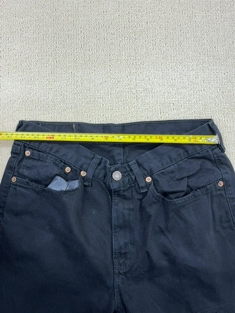 Levi's 501 Original Fit Black Vintage Jeans Men's 28 Distressed Sequin