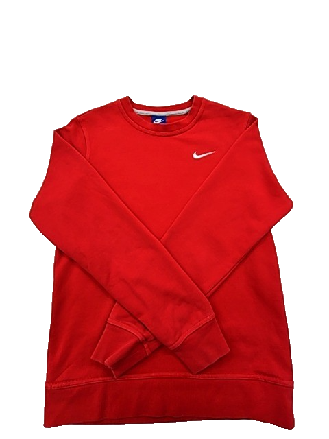 Nike Men's Red Sweatshirt – Size S, Crew Neck