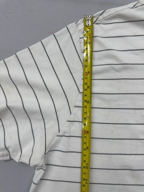 Levi's White Gray Striped Short Sleeve Crew Neck T-Shirt XL
