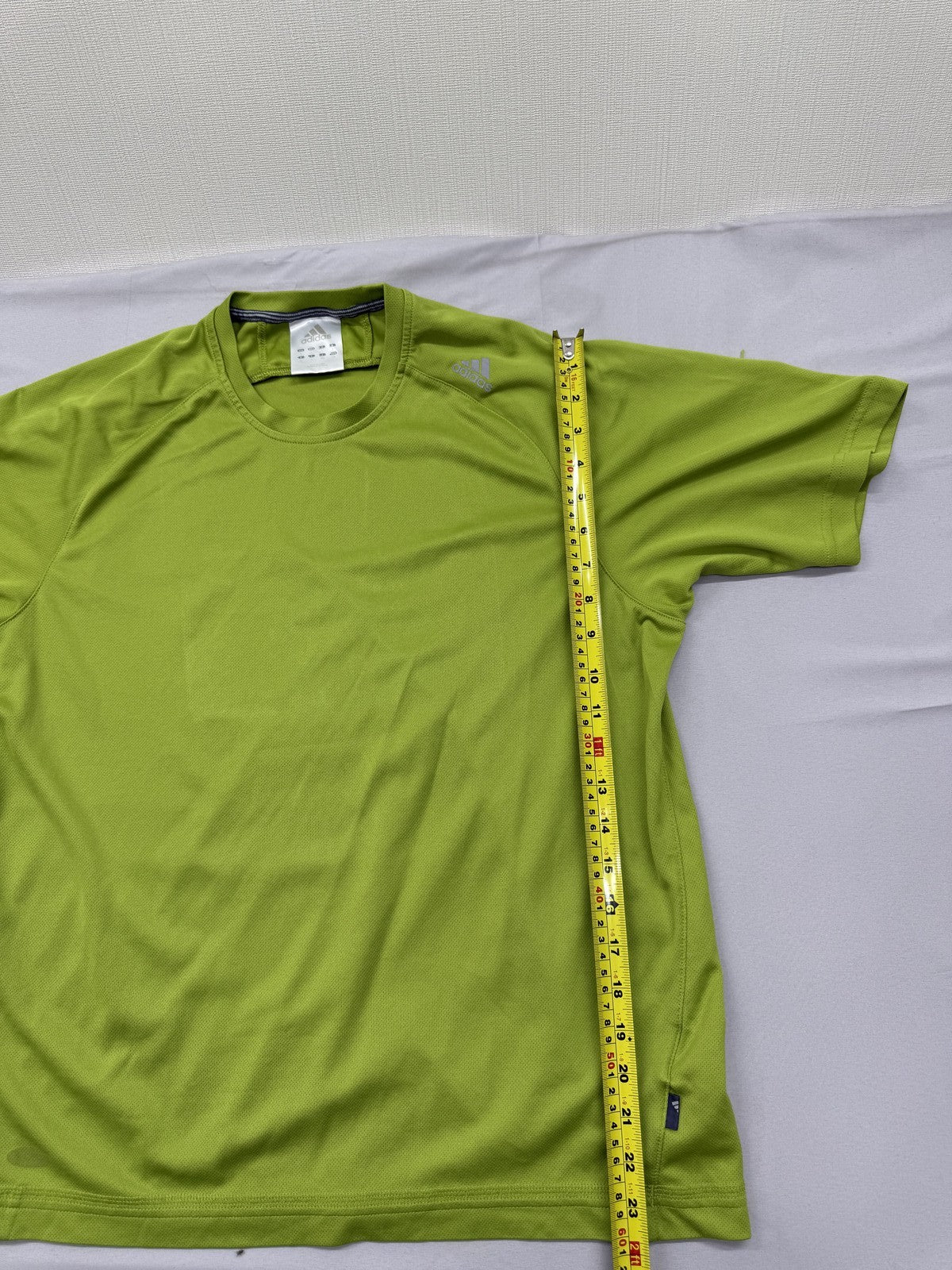 Adidas Green Short Sleeve Crewneck T-Shirt 3 Stripes L