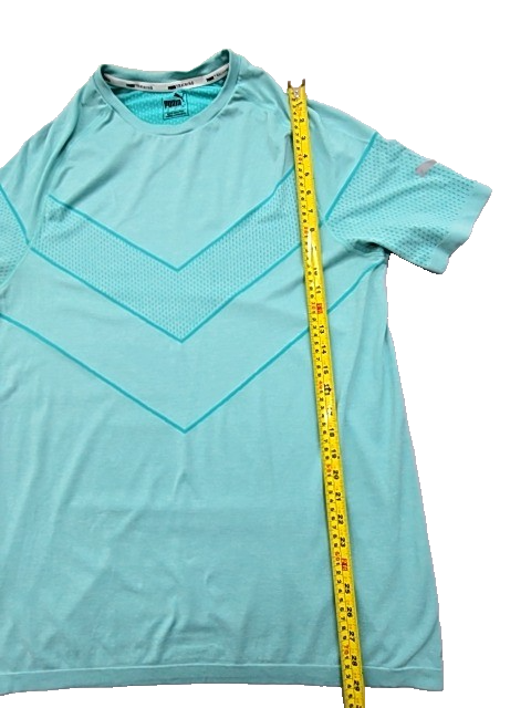 Puma Men's Teal Chevron Training Tee Short Sleeve XL